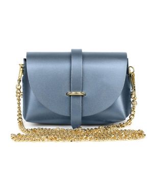 Дамскa чанта 25-sP45- перлено синьо