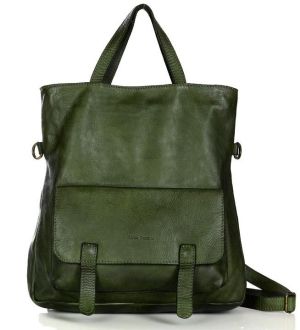 Дамскa чанта/раница 25-Lv166i- тъмно зелено